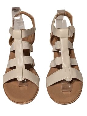 Rockport Cream T-Strap Comfort Sandals
